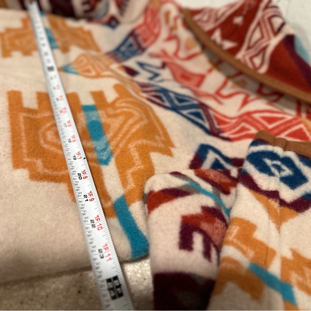 Justin Kraff Reversible Wool Car Coat Southwestern Oversized 12-14 Medium/Large - Picture 11 of 16